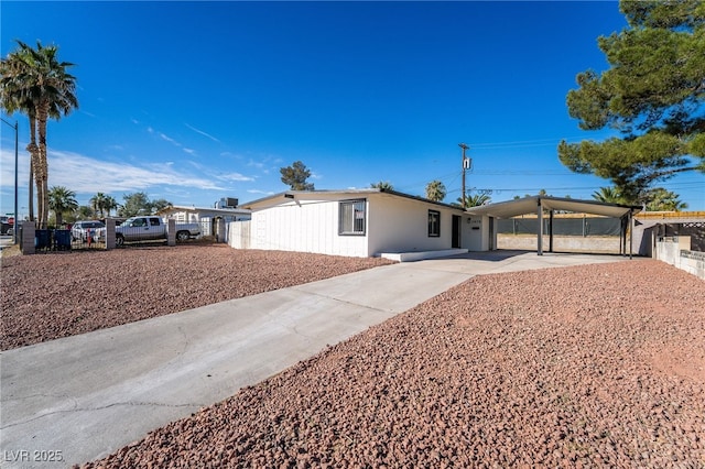 2878 El Cajon St, Las Vegas, NV 89169 - ranch-style house with driveway and a carport
