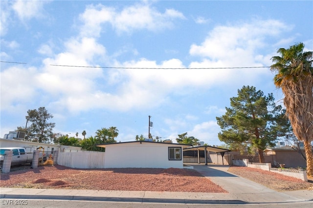 2878 El Cajon St, Las Vegas, NV 89169 - view of front of property with a detached carport and concrete driveway