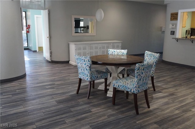2851 S Valley View Blvd Unit 1134, Las Vegas, NV 89102 - dining space featuring dark wood-style flooring and baseboards