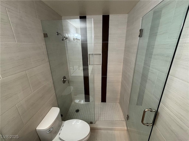 435 Mesa Blvd Unit 202, Mesquite, NV 89027 - bathroom with a shower stall and tile walls