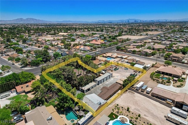 5260 N Jones Blvd, Las Vegas, NV 89130 - aerial perspective of suburban area with a mountain backdrop