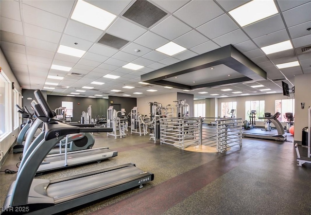 23 E Agate Ave Unit 207, Las Vegas, NV 89123 - workout area with a drop ceiling