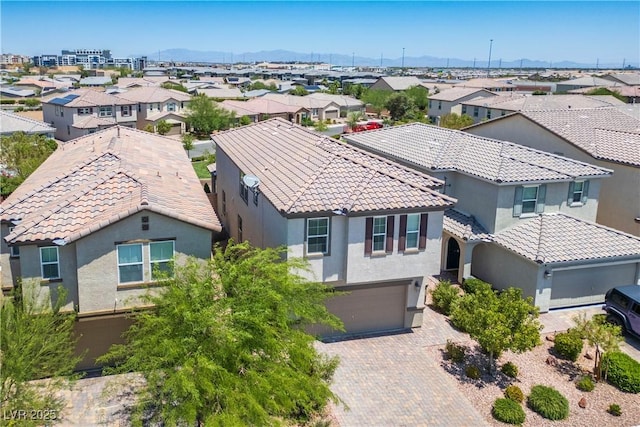 9136 Cocowoods Pl, Las Vegas, NV 89148 - aerial perspective of suburban area with a mountain backdrop