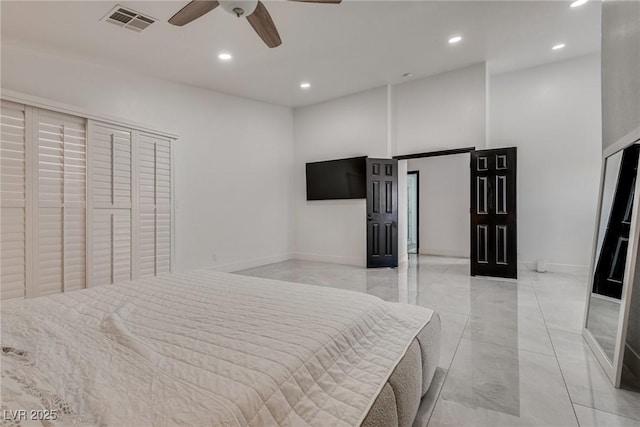 825 Royal Moon Ave, Las Vegas, NV 89123 - bedroom with recessed lighting and ceiling fan