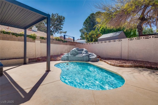 825 Royal Moon Ave, Las Vegas, NV 89123 - view of pool with a fenced backyard and a patio area