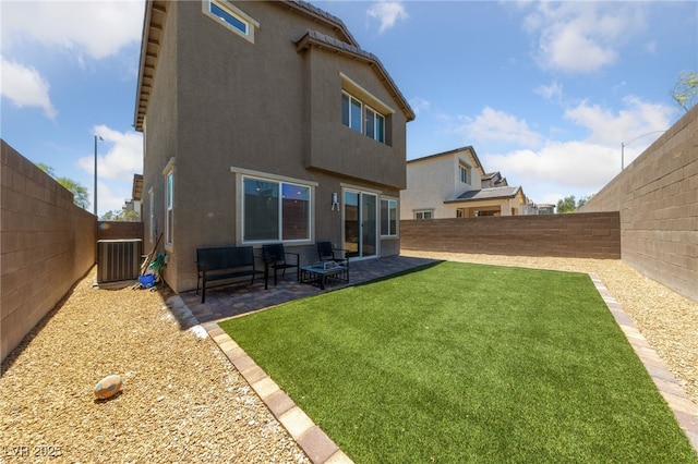 2732 Roman Palm Rd, North Las Vegas, NV 89086 - rear view of property with stucco siding, a fenced backyard, and a patio area
