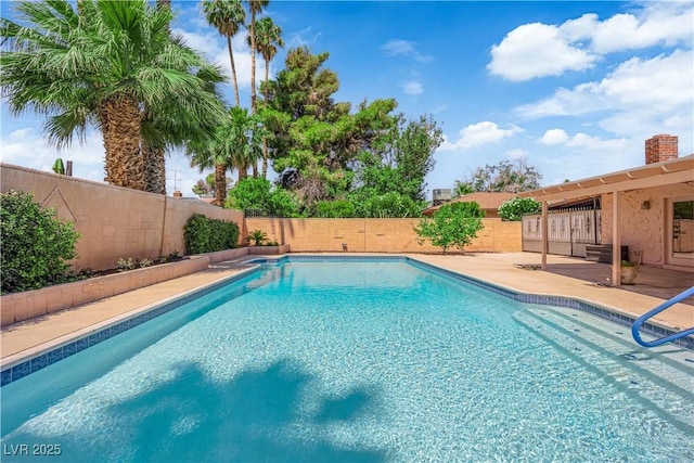 3753 Meadowcrest Dr, Las Vegas, NV 89121 - view of swimming pool with a fenced backyard and a patio area