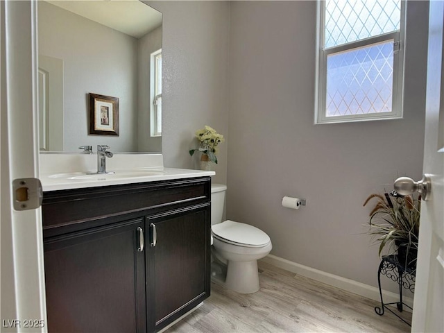 9604 Vital Crest St, Las Vegas, NV 89123 - half bathroom featuring vanity and wood finished floors