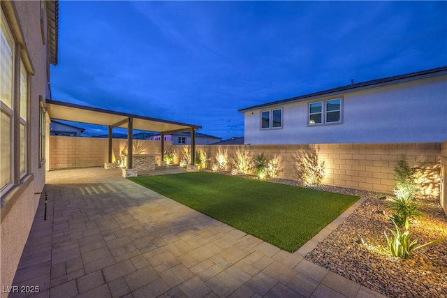 8984 Rolling Pietra St, Las Vegas, NV 89166 - fenced backyard featuring a patio area
