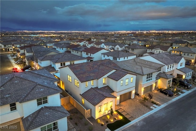 8984 Rolling Pietra St, Las Vegas, NV 89166 - aerial view at dusk of a residential view