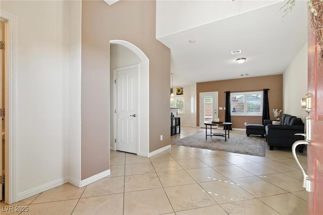 9004 Harbor Wind Ave, Las Vegas, NV 89178 - hall with light tile patterned floors and baseboards
