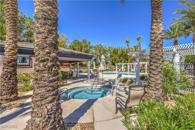 801 Dana Hills Ct Unit 101, Las Vegas, NV 89134 - community pool featuring a hot tub, a pergola, and a patio