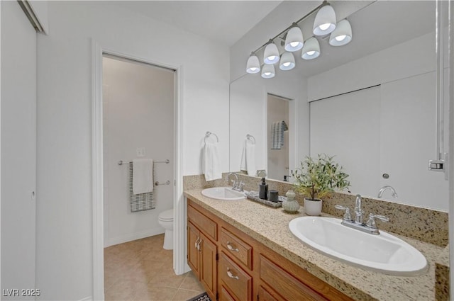 1705 Westwind Rd, Las Vegas, NV 89146 - bathroom with double vanity and tile patterned flooring