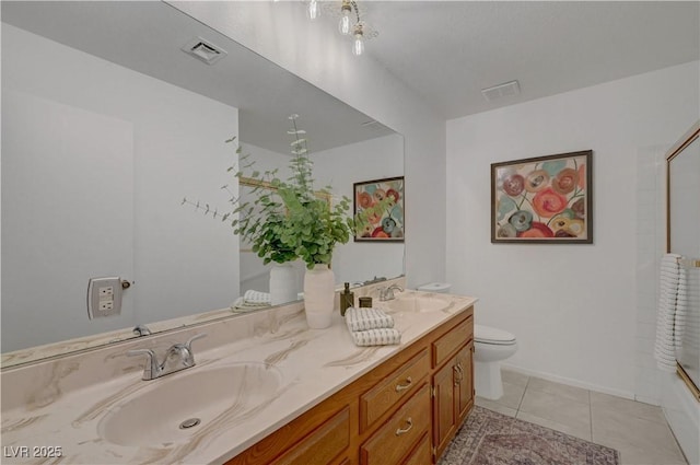 1705 Westwind Rd, Las Vegas, NV 89146 - bathroom featuring double vanity and tile patterned floors