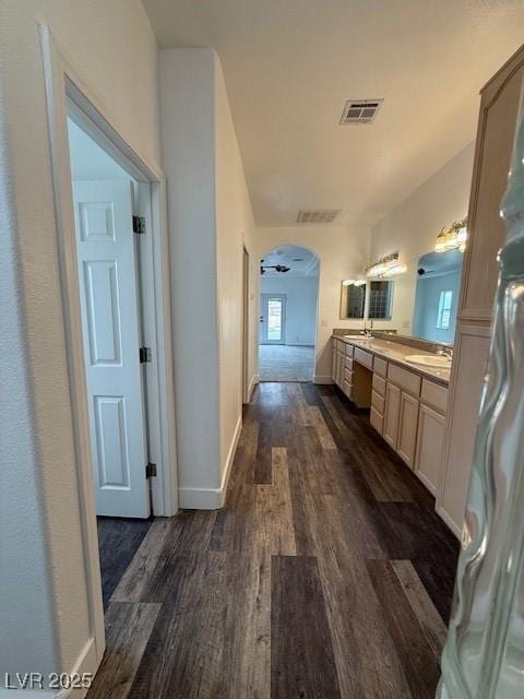 1830 Justine Ct, Pahrump, NV 89048 - full bathroom featuring wood finished floors and double vanity