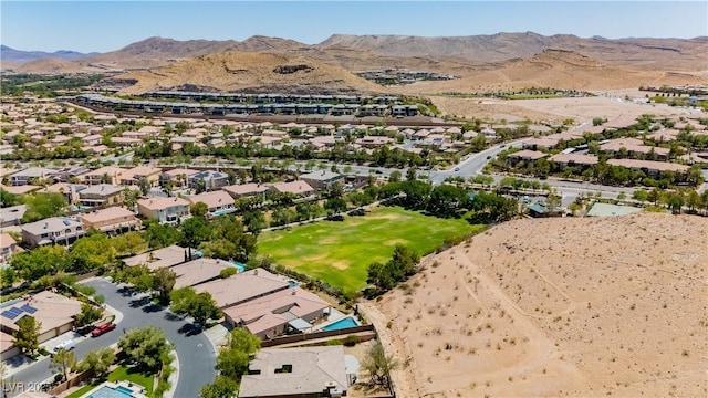 4493 Rometta Ave, Las Vegas, NV 89141 - aerial view of residential area featuring a mountainous background