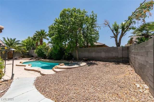 1453 Doggett Ave, Las Vegas, NV 89123 - view of swimming pool featuring a fenced backyard and a patio