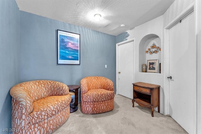 5612 Royal Castle Ln, Las Vegas, NV 89130 - sitting room featuring carpet and a textured ceiling