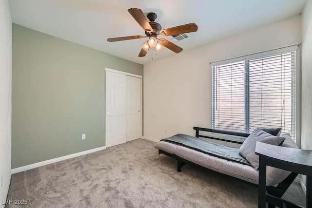6125 Broken Slate Way, Las Vegas, NV 89139 - living area with a ceiling fan and carpet floors