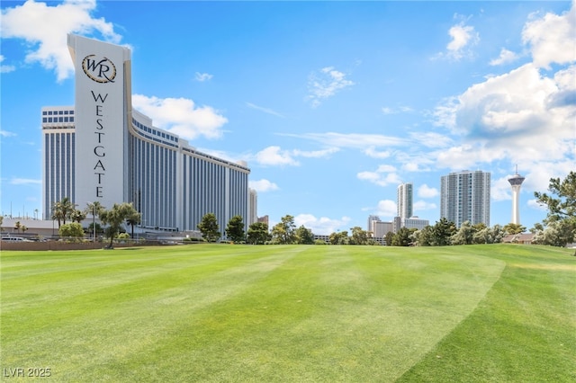 2866 Loveland Dr Unit 2018, Las Vegas, NV 89109 - surrounding community with golf course view and a lawn