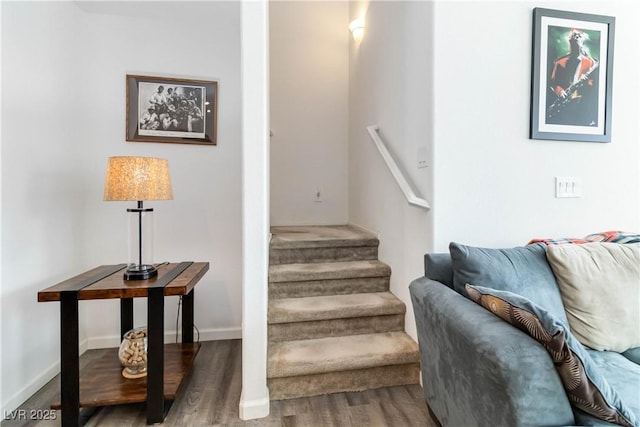 10013 Sable Point St, Las Vegas, NV 89178 - stairway with wood finished floors and baseboards