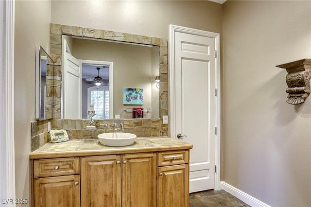 2008 Winter Wind St, Las Vegas, NV 89134 - bathroom featuring vanity and ceiling fan