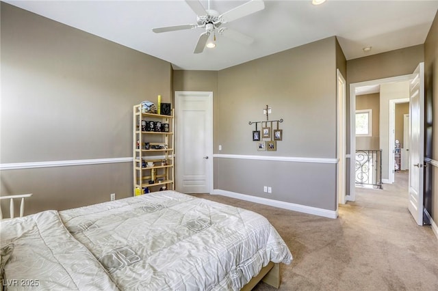 2008 Winter Wind St, Las Vegas, NV 89134 - carpeted bedroom featuring baseboards and ceiling fan