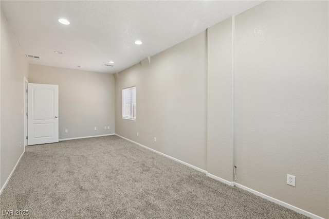 3609 Kingfishers Catch Ave, North Las Vegas, NV 89084 - carpeted spare room featuring baseboards and recessed lighting