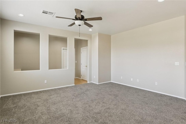 3609 Kingfishers Catch Ave, North Las Vegas, NV 89084 - carpeted empty room with ceiling fan and recessed lighting