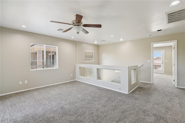 3609 Kingfishers Catch Ave, North Las Vegas, NV 89084 - carpeted spare room with a ceiling fan and recessed lighting