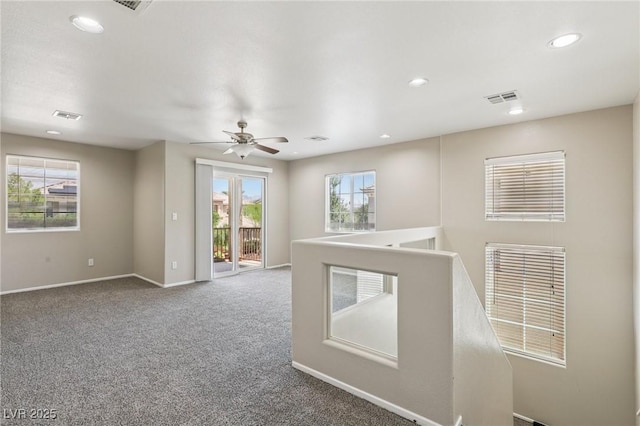 3609 Kingfishers Catch Ave, North Las Vegas, NV 89084 - empty room with recessed lighting, carpet, and ceiling fan