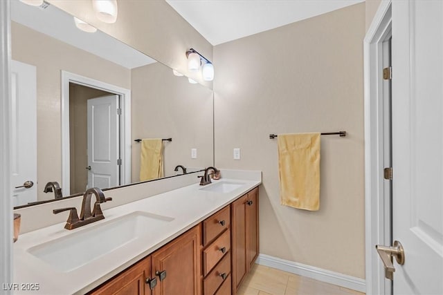 2194 Trivero St, Henderson, NV 89044 - full bathroom with double vanity and tile patterned floors
