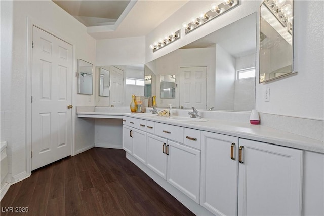 6209 Lenaking Ave, Las Vegas, NV 89122 - full bath featuring vanity and wood finished floors