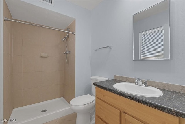 4784 El Escorial Dr, Las Vegas, NV 89121 - full bath with vanity, tiled shower, and tile patterned flooring