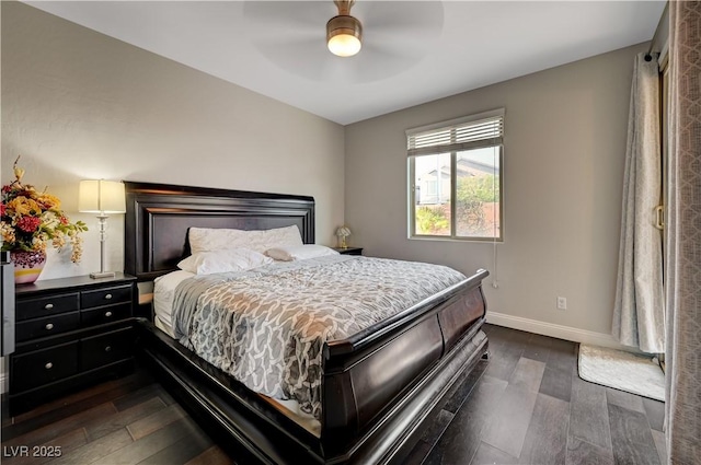 7311 Spring Flower Ave, Las Vegas, NV 89117 - bedroom with dark wood-style flooring and a ceiling fan