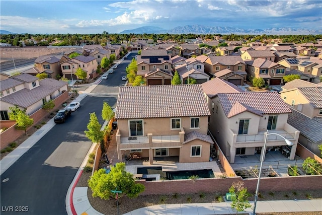 7311 Spring Flower Ave, Las Vegas, NV 89117 - aerial view of residential area with a mountainous background