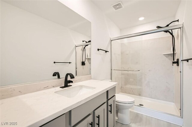 5804 Gossamer Stone Ct, Las Vegas, NV 89141 - bathroom with vanity and a stall shower