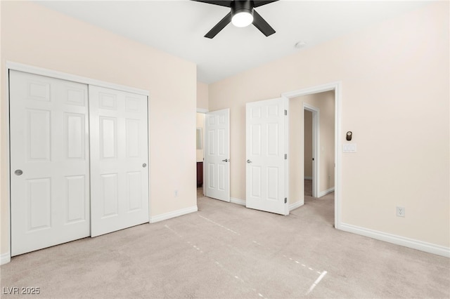 2755 Asgard Ave, Las Vegas, NV 89121 - unfurnished bedroom with carpet flooring, a closet, and ceiling fan