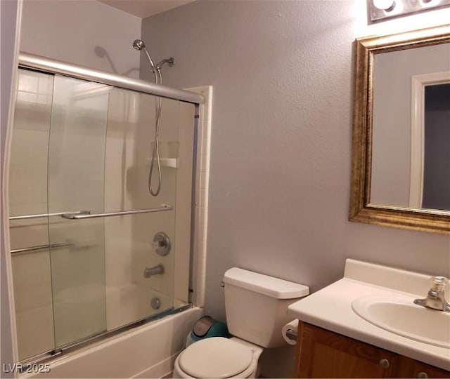 6283 Lapilli Ave, Las Vegas, NV 89139 - bathroom featuring vanity and enclosed tub / shower combo
