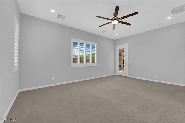11909 Pippa Ave, Las Vegas, NV 89138 - carpeted empty room featuring a ceiling fan and recessed lighting