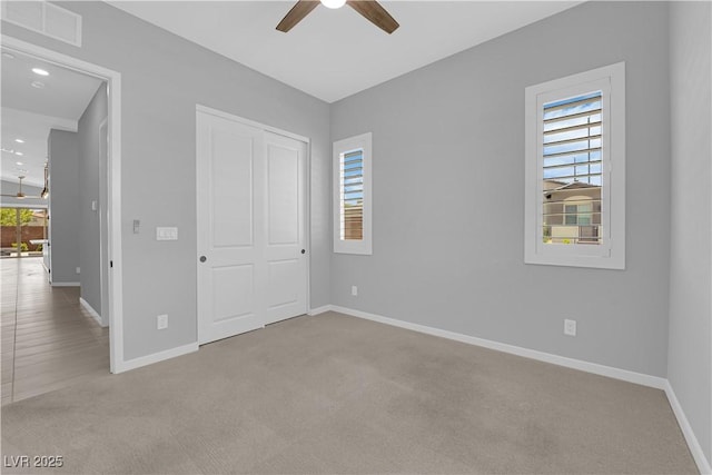 11909 Pippa Ave, Las Vegas, NV 89138 - unfurnished bedroom with carpet, a closet, recessed lighting, and ceiling fan