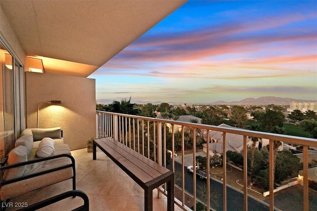 3111 Bel Air Dr Unit 7D, Las Vegas, NV 89109 - balcony featuring a mountain view