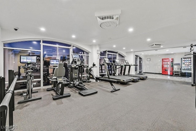 3111 Bel Air Dr Unit 7D, Las Vegas, NV 89109 - gym with recessed lighting