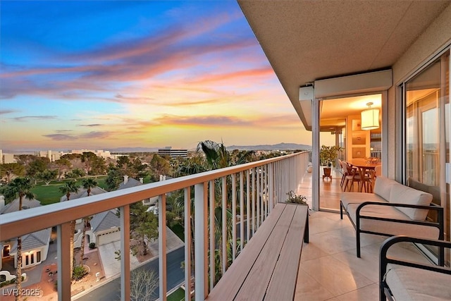 3111 Bel Air Dr Unit 7D, Las Vegas, NV 89109 - view of balcony at dusk
