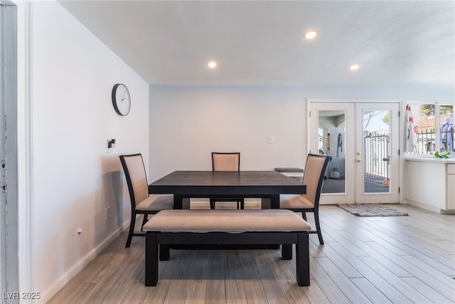 2990 Carnelian St, Las Vegas, NV 89121 - dining room with french doors, light wood-style floors, and recessed lighting