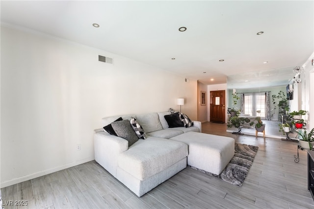 2990 Carnelian St, Las Vegas, NV 89121 - living room with recessed lighting and light wood finished floors