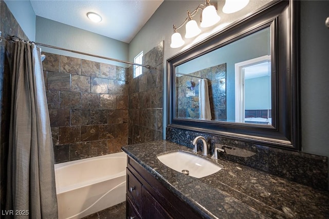 7021 Salt Marsh Ct, Las Vegas, NV 89148 - bathroom featuring shower / bath combo and vanity
