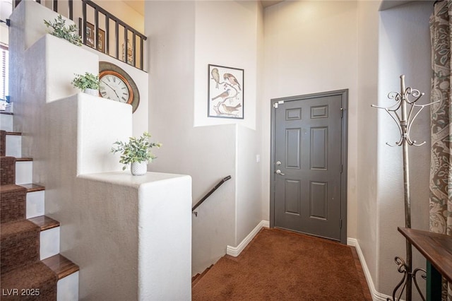 7021 Salt Marsh Ct, Las Vegas, NV 89148 - foyer entrance with carpet and baseboards