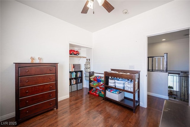 7021 Salt Marsh Ct, Las Vegas, NV 89148 - bedroom featuring wood finished floors and ceiling fan
