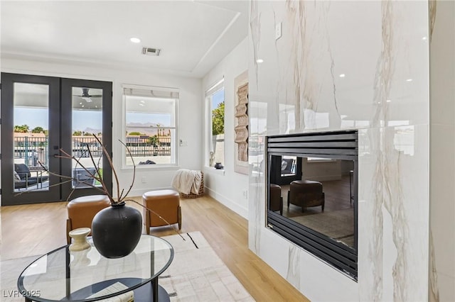 2469 Sun Reef Rd, Las Vegas, NV 89128 - living area featuring wood finished floors and french doors